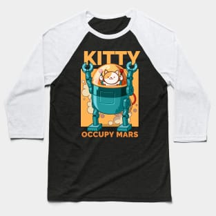 Kitty Occupy Mars Baseball T-Shirt